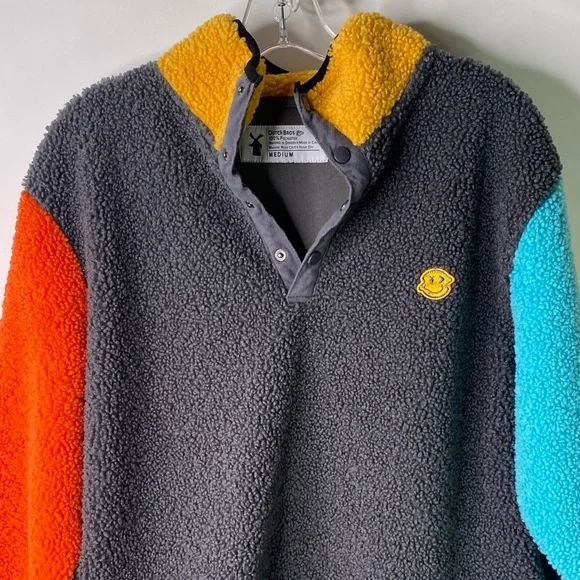 Dutch Bros Gray Fleece with Orange, Yellow, and Blue Accents - Picture 2 of 9